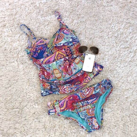 Bleu by Rod Bettie Twist Front Tankini Suit - Picture 2 of 8